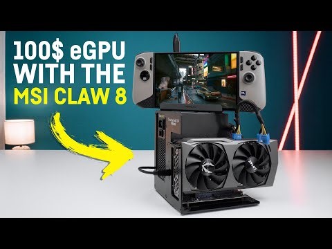 Testing the MSI Claw 8 AI+ with a cheap eGPU (RTX 3060 & RTX 4070)