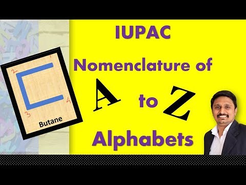 A to Z Alphabets and their IUPAC Nomenclature | Interesting IUPAC Nomenclature of Alphabets