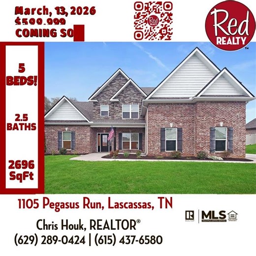 COMING SOON! Modern Family Home in Lascassas | 1105 Pegasus Run | Available March 13th