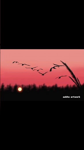 Sunset Bird painting #painting #ibispaintx #digitalart #tutorial #art #shorts