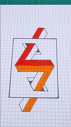 3D Optical Illusion Drawing 🤯 Creative Drawing Ideas✨ Easy Trick Art Tutorial #3DArt