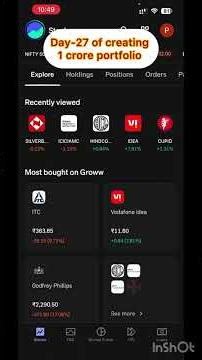 Day-27 of creating 1 crore portfolio #1crorelove #stockmarket #sipinindia