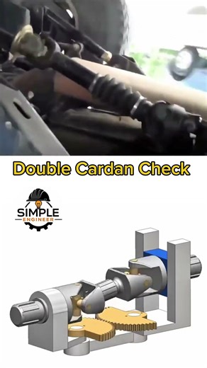 Double Cardan Shaft Working Animation | No Vibration Driveshaft Explained