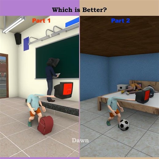 Which video do you find better? (Funny Baby TV Man) #shorts #funny #memes