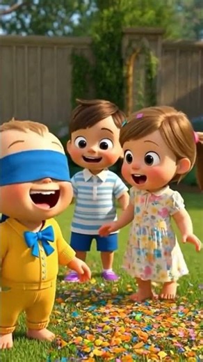 Blindfold Baby Hits Rainbow Piñata 🎉 | Funny Kids Cartoon Animation