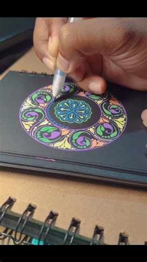 Colorful Mandala 💐 . . . #mandalaart #mandala #zenart #zendoodle #unique #explore #atelieroftisha #artreels #therapy #arttherapy #art #creativeart #artcollector #mindfulness #relaxingart #mindfulart #tutorial #arttutotial #aesthetics #creativity | Atelier of Tisha