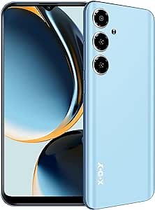 Xgody V50 Android Phone Unlocked, 4GB + 64GB Cell Phone, 6.52'' HD Incell Screen, Dual 4G LTE Sim Slots Smartphones, 15MP Main Camera, Face Unlock, 4500mAh, T-Mobile Smart Phones (Mist Blue)