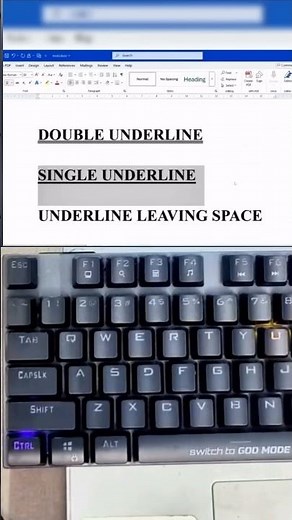 Different Underlines in MS Word using Shortcut Keys #msword #computertips #computertricks