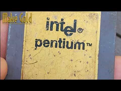 Intel Pentium 75 MHz from 1994 like many CPUs of its era contained but valuable amounts of gold used