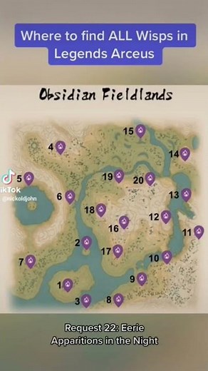 Pokemon Legends Arceus - Where to Find All Wisps