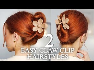 How to do a Claw Clip Bun Hairstyle 🌸 2 WAYS❕️