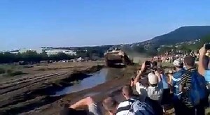 Crowd Gets Surprised During Tank Show