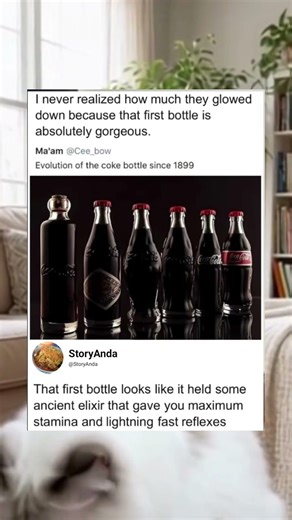 The evolution of the Coke bottle is beautiful