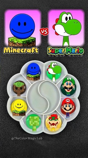 Color Mixing Team Battle: Minecraft Team ⛏️ vs Super Mario Team 🍄 Comment your favorite! 👇🏻 #sprunki