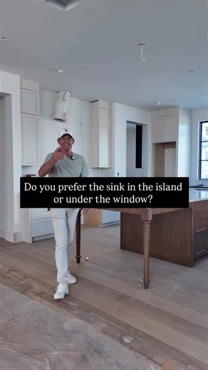 This kitchen takes a different direction for us no 10x10 island or double setup this time. Instead, we kept the surface open for seating and entertainment, placing the sink perfectly under the window to take in the view. #leconstructionllc #fyp #homebuilder #luxuryhomes #foryou #customhomes #construction #dreamhome #homedesign #design #kitchen #kitchenisland | LE Construction, LLC