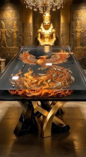 Phoenix Table Rising From Flames 🔥 Incredible Resin Transformation #resinart