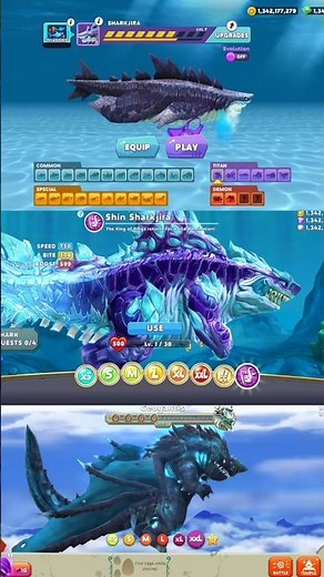 Same aspect 🤯 Hungry Shark Evolution vs Hungry shark World vs Hungry Dragon