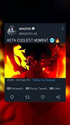 ASTA COOLEST MOMENT 🥶🔥 #blackclover #asta #anime #short