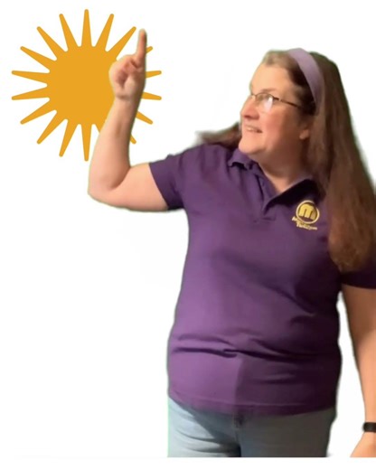 Makaton weather sign for sunny