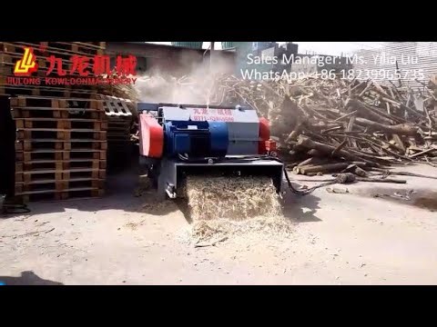 Pallet Recycling line including wood chipper and hammer mill sawdust making machines