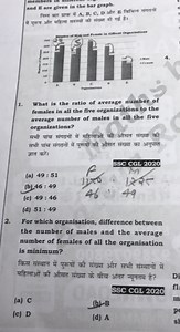 What is the ratio of average number of females in all the five ... | Filo