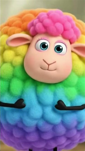 A rainbow sheep! #cartoon #animation #animals #kartun