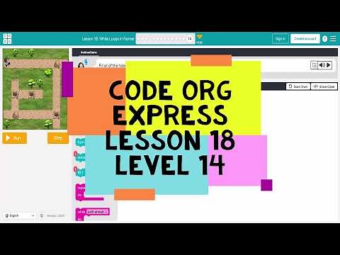 Code Org Express Course Lesson 18 Level 14 - Course D Lesson 17 Level 14 - While Loops in Farmer