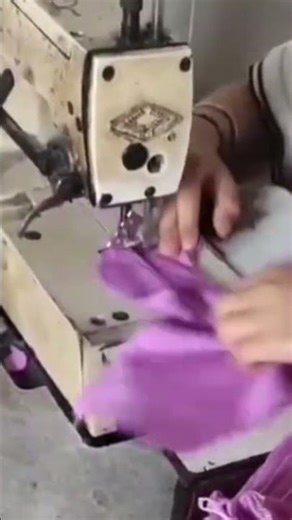 The process of making gloves from cloth and sewing them neatly using a sewing machine