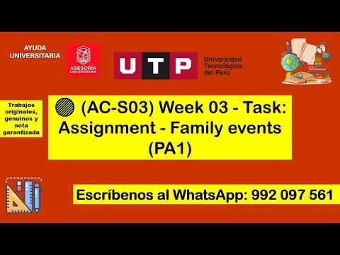 🔴 (AC-S03) Week 03 - Task: Assignment - Family events (PA1)