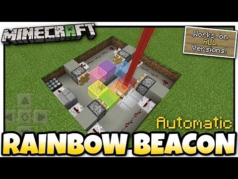 Minecraft - RAINBOW BEACON ( Automatic )[ Tutorial ] MCPE / Xbox / Bedrock / Switch