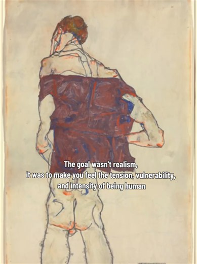 Before becoming one of the most distinctive voices of Austrian Expressionism, Egon Schiele trained at Vienna’s Academy of Fine Arts, where the curriculum emphasized classical technique, precision, and academic tradition. He quickly grew frustrated with these constraints and sought a more personal form of expression. Schiele was profoundly influenced by Gustav Klimt, who became both a mentor and an early supporter. From Klimt he absorbed decorative elements, bold linework, and a willingness to ch