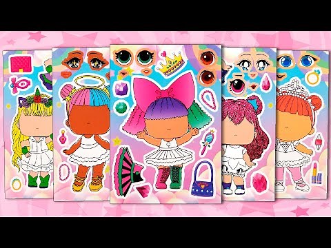 LOL SURPRISE STICKER BOOK MAKEOVER | LOL DOLLS FUN STICKER ACTIVITY