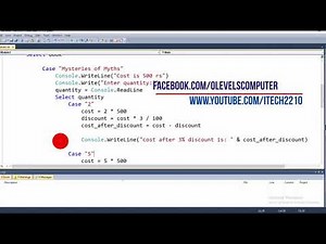 Simple program in visual basic console/vb.net using case statement