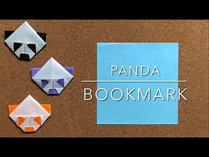 Origami Panda Bookmark