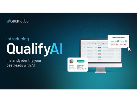 Lawmatics Launches QualifyAI, Redefining the First Decision in Law Firm Intake