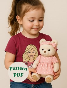 Plush Teddy Bear Mini Sewing Pattern | (PDF) - Etsy