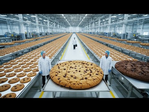 Inside a Massive Cookie Factory Making Thousands of Cookies Every Hour
