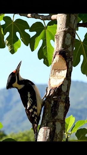 The Forest Carpenter — Woodpecker Working Nonstop #birds #reelsfbシ #newreel #woodpecker #funny #comedy #cute | AJS Universe