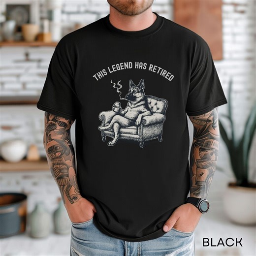 Funny Retirement Shirt Comfort Colors®,dog Lover German Shepherd Retirement Tee,officially Retired,retirement Party,co-worker Gift - Etsy