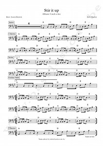Bob Marley - Stir it up | Bass Transcription | Aston Barrett