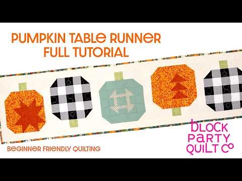 Pumpkin Table Runner Pattern Full Tutorial - Start to Finish