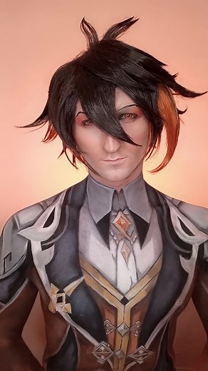 We had to redo Zhongli with a freshly styled wig from the amazingly talented @Arnaud Schoenmaker go give him a follow! TYSM for styling the wig! 🥰🥰 #genshinimpact #zhongli @Rainbowskinz