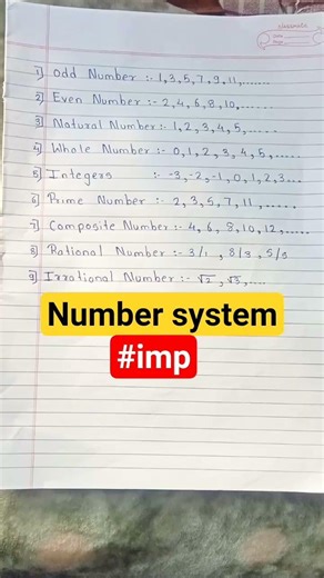 Number system (whole number odd number even number) #mathstricks #youtubeshorts #shorts #education #