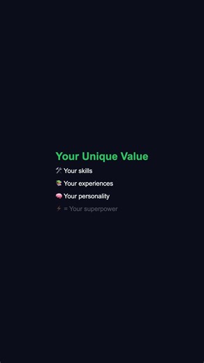 Find Your Unique Value — What Makes You Different? 🌟