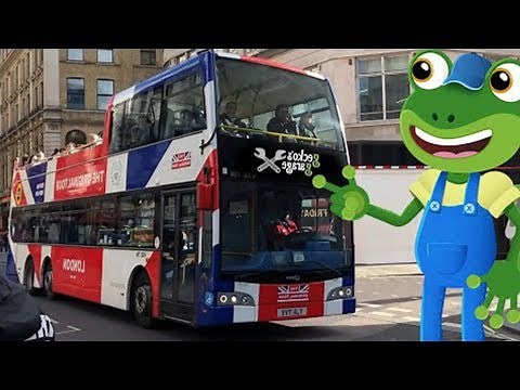 Gecko and the Open Top Bus | Gecko's Real Vehicles | Educational Videos For Toddlers