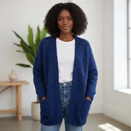 Beginner Crochet Cardigan Pattern PDF | Easy Crochet Sweater Pattern | Raglan Crochet Cardigan | Oversized Crochet Cardigan | XS-5XL - Etsy