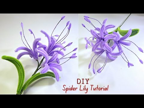 DIY | How to Make Spider Lily Pipe Cleaner Flowers - Flower Chenille Stems