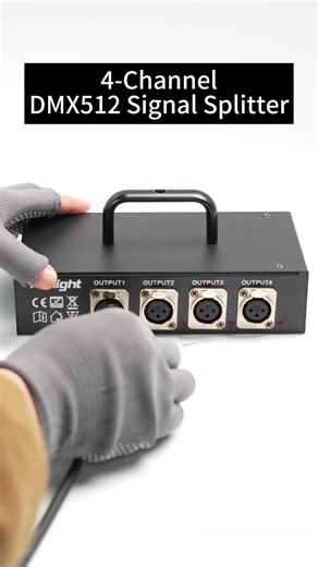 Pknight 4-Channel DMX512 Signal Splitter