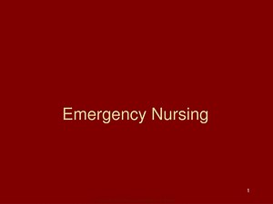 Emergency Nursing - SlideServe