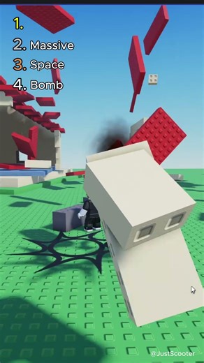 Testing every bomb on my Roblox house #roblox #shorts